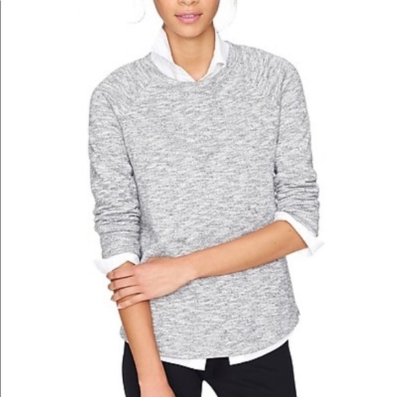 J. Crew Factory Sweaters - J. Crew Factory Blues Heather Linen Blend Crew Neck Sweater
